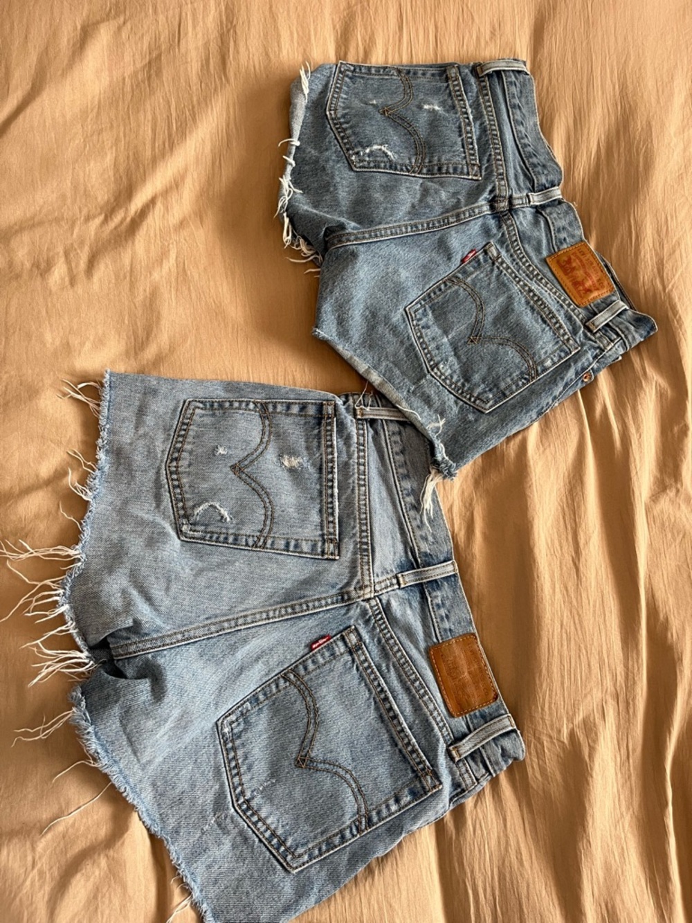 Levi's Wedgie Women's Light Blue Distressed Denim Cutoff Shorts